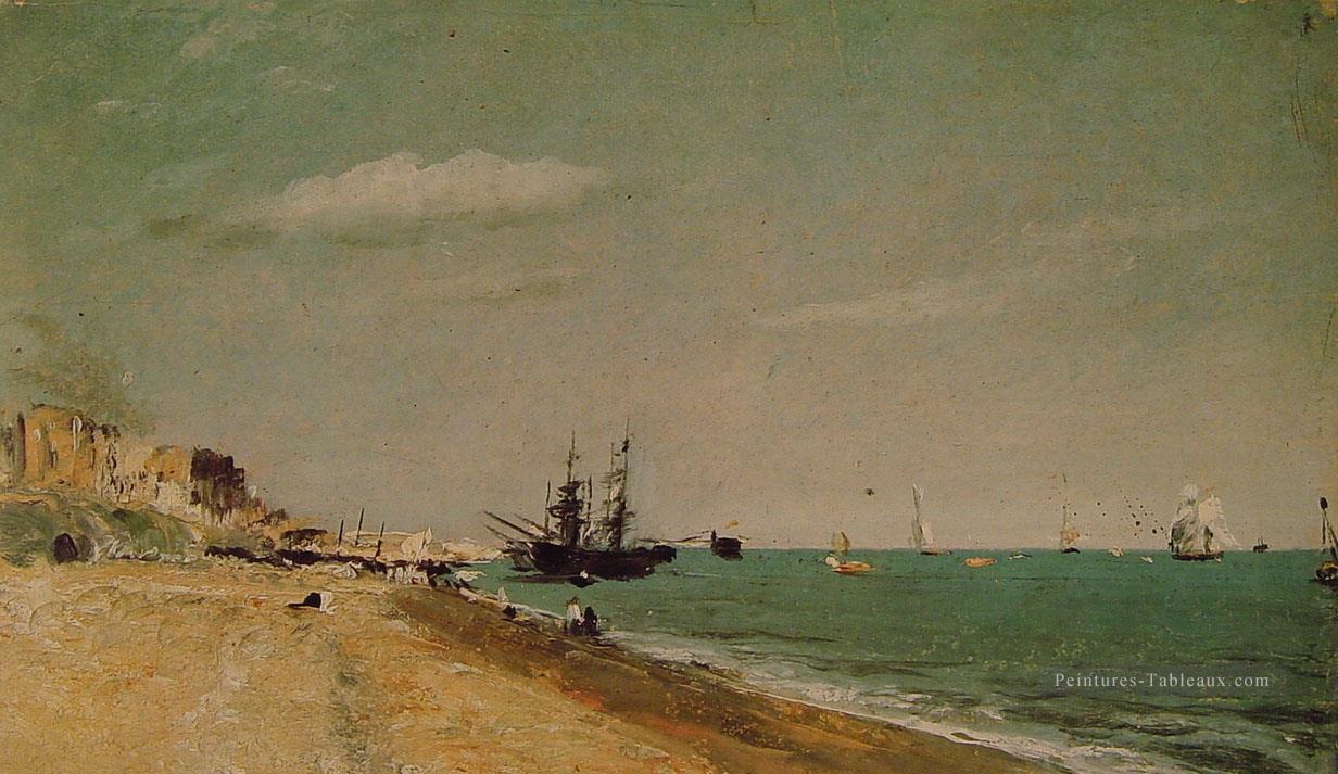 Brighton plage avec Colliers romantique John Constable Peintures à l'huile